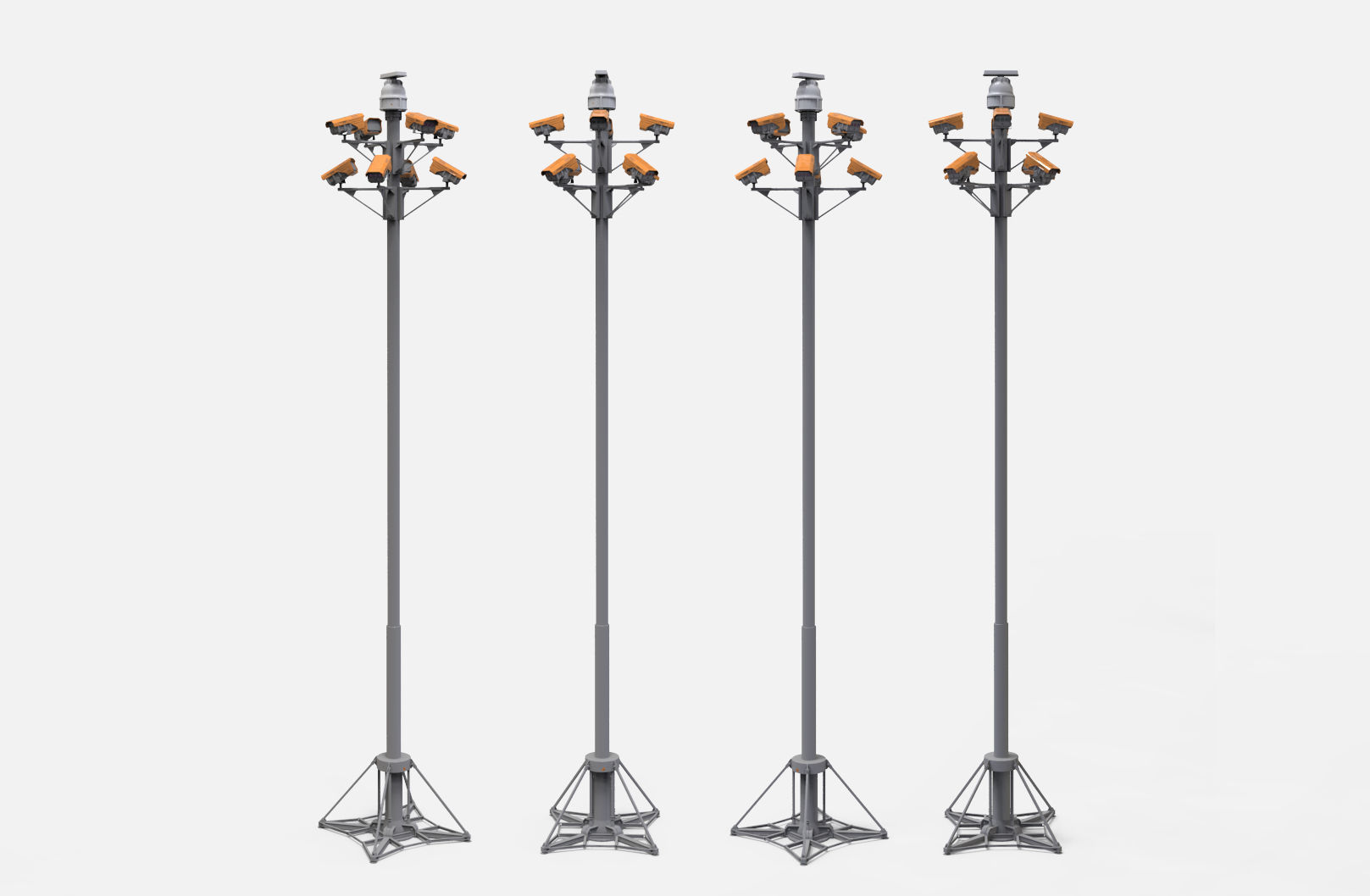 sci fi video surveillance mast 3D model_10