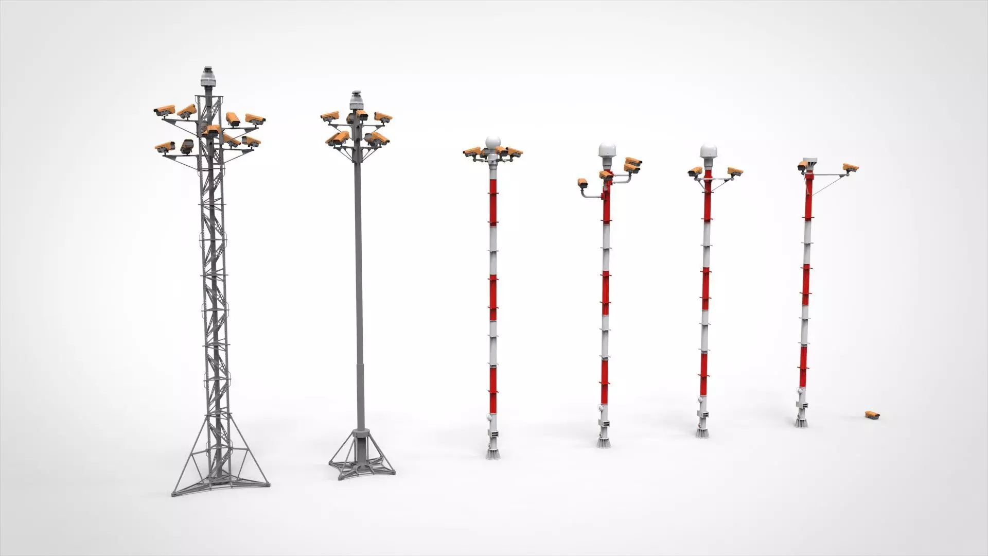 sci fi video surveillance mast 3D model_0