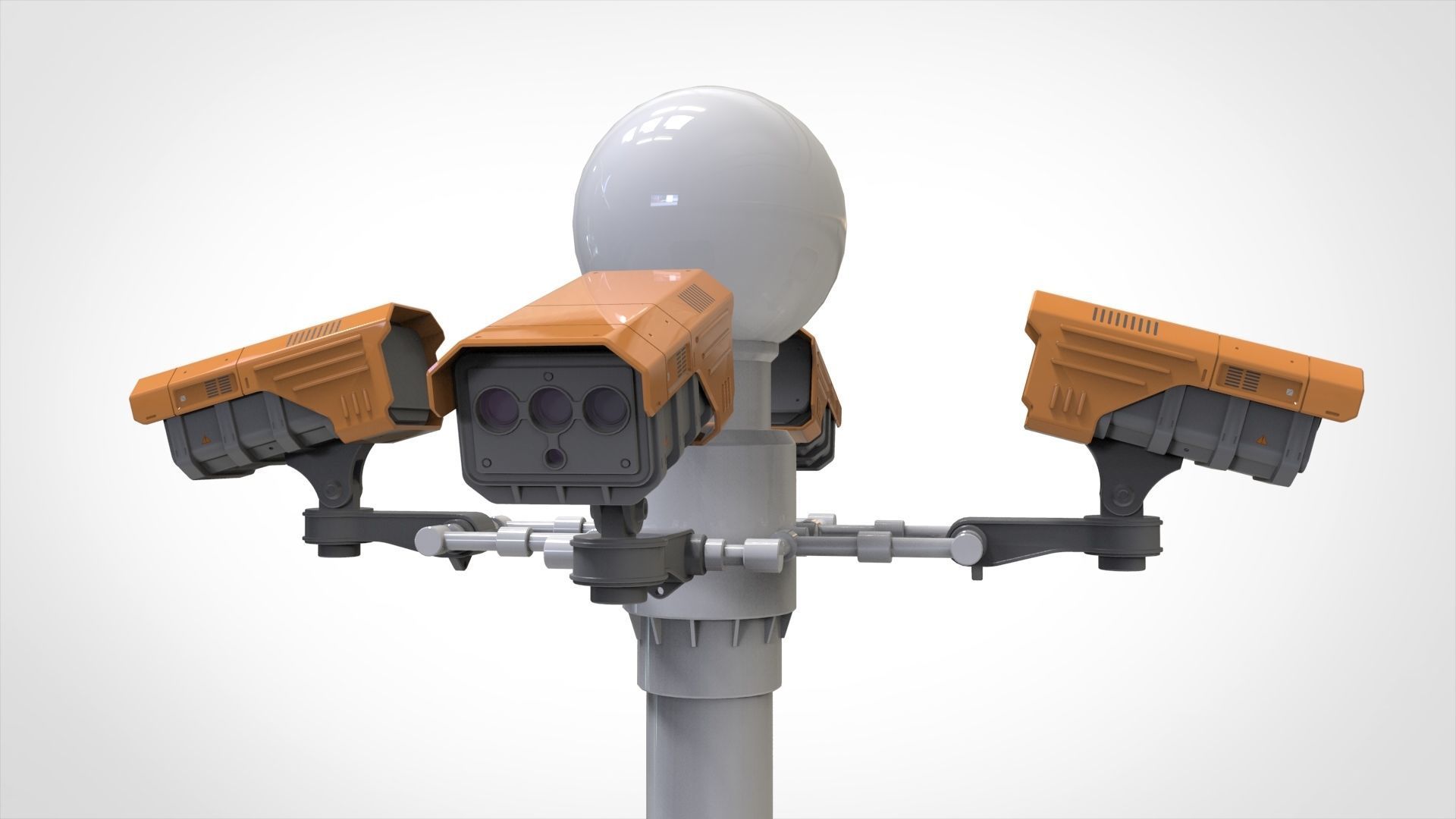 sci fi video surveillance mast 3D model_18