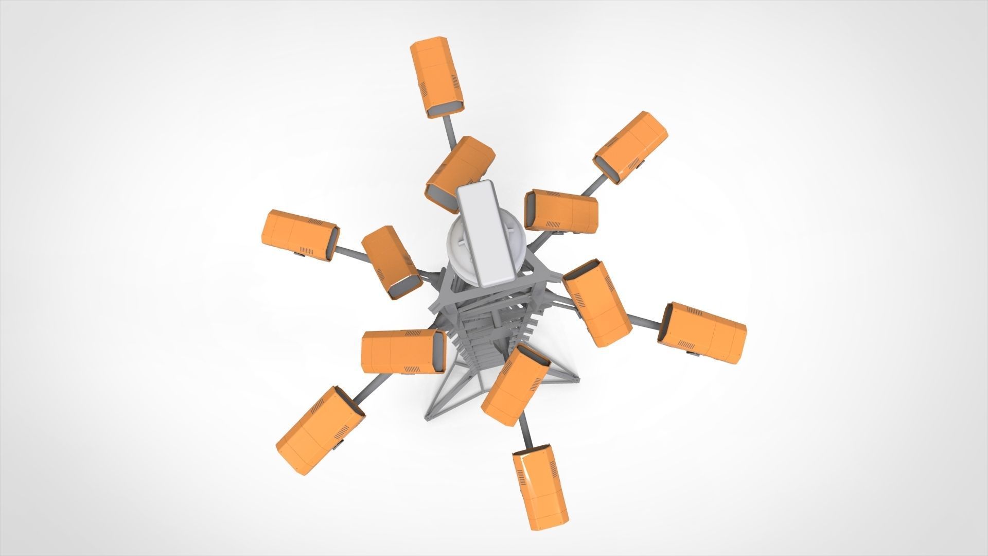 sci fi video surveillance mast 3D model_4