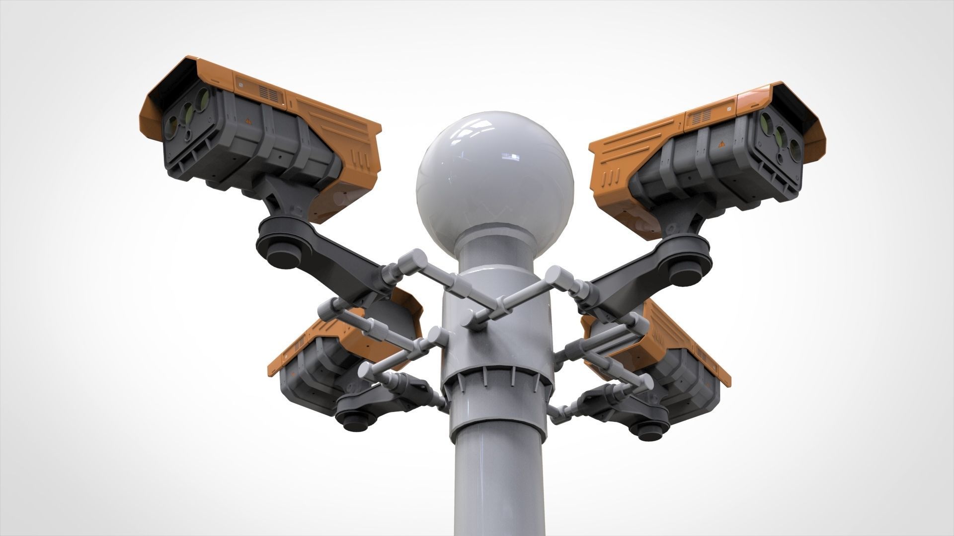 sci fi video surveillance mast 3D model_17