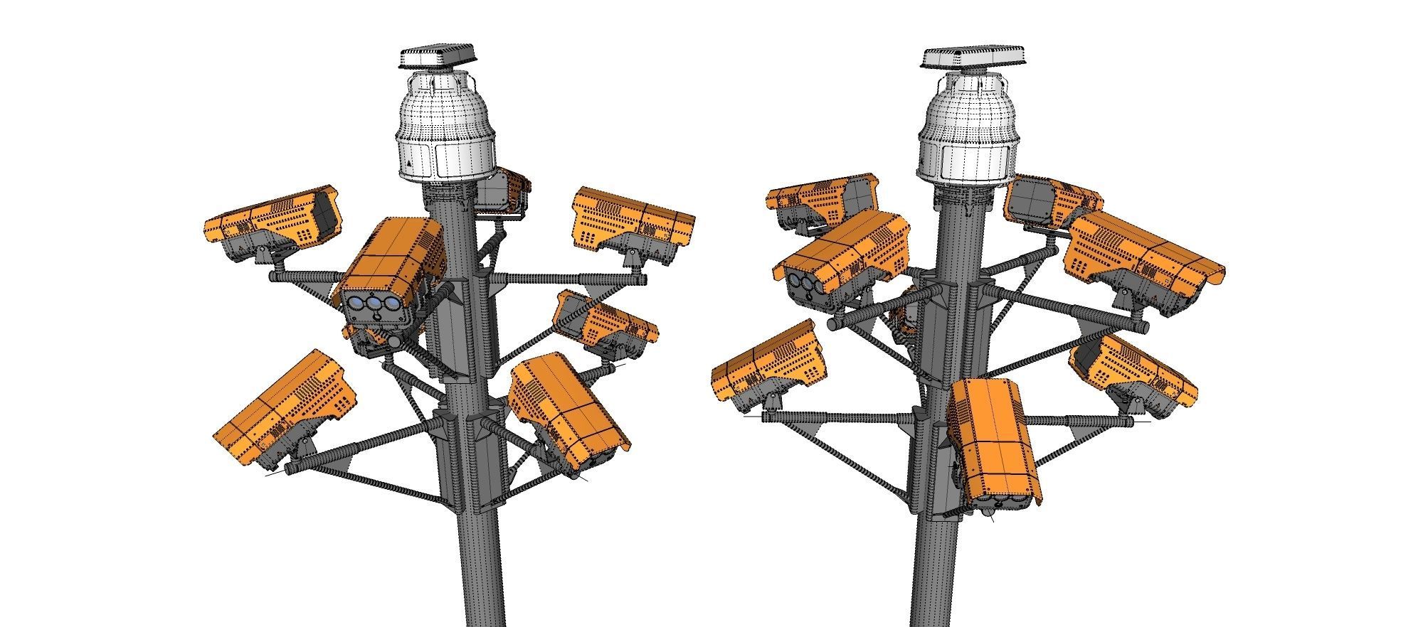 sci fi video surveillance mast 3D model_36