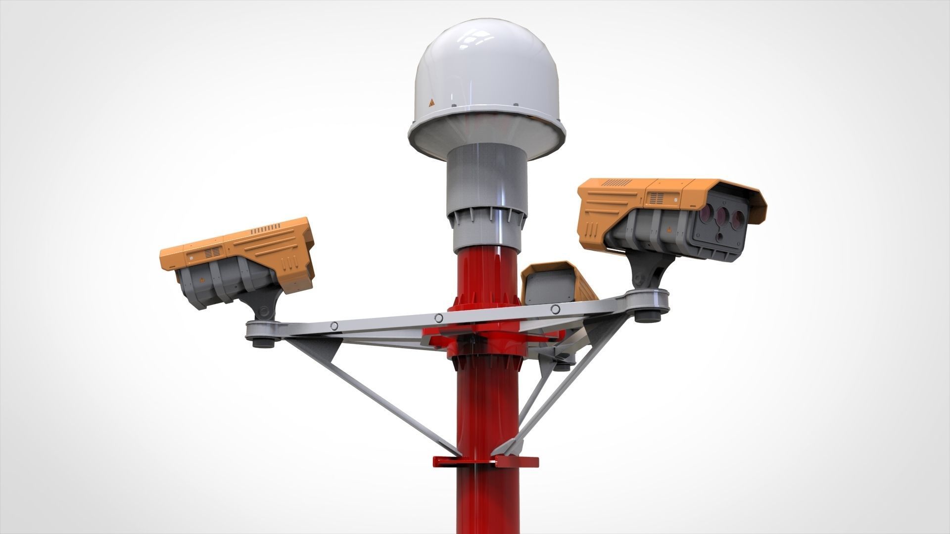 sci fi video surveillance mast 3D model_28