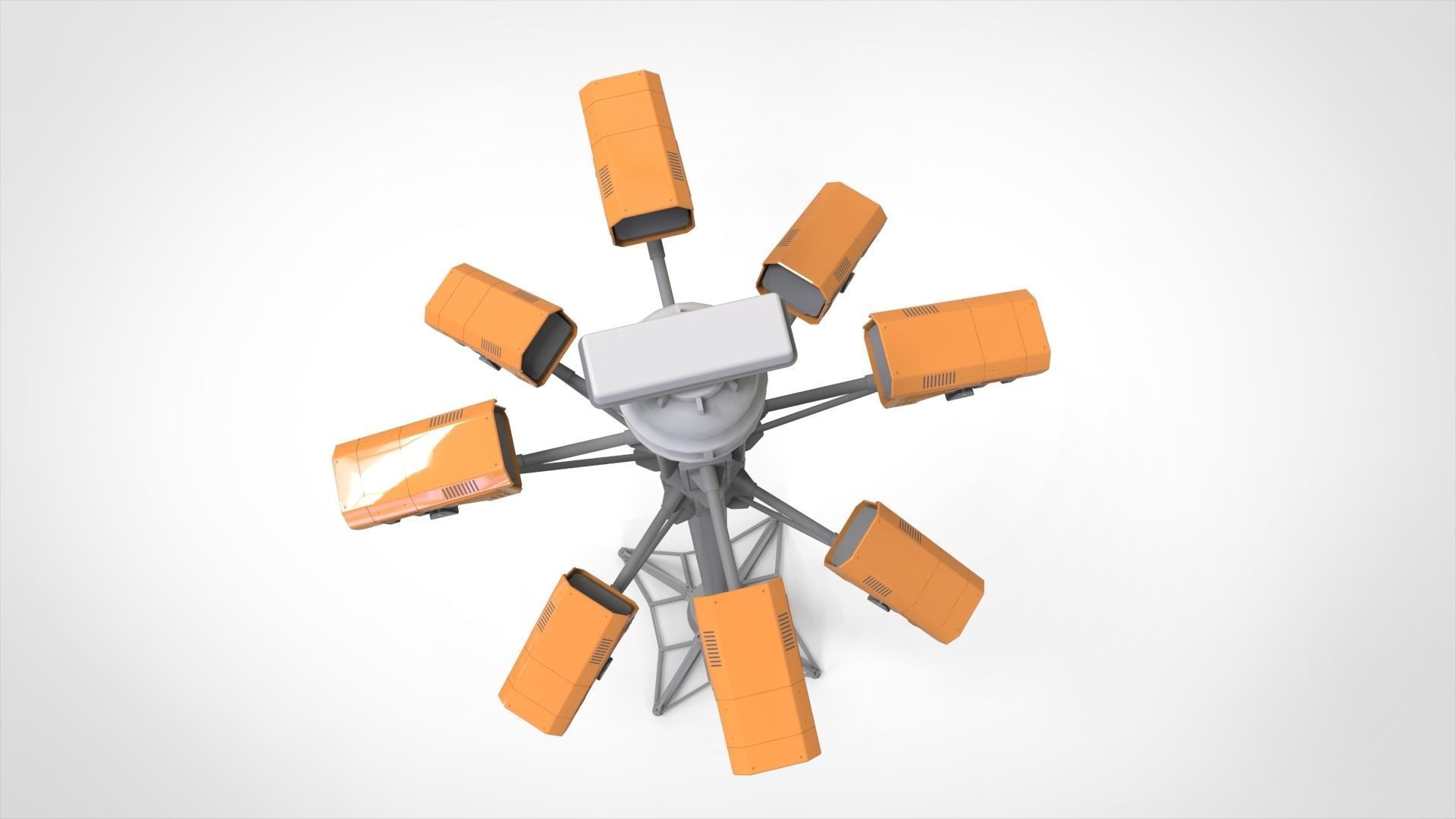 sci fi video surveillance mast 3D model_11