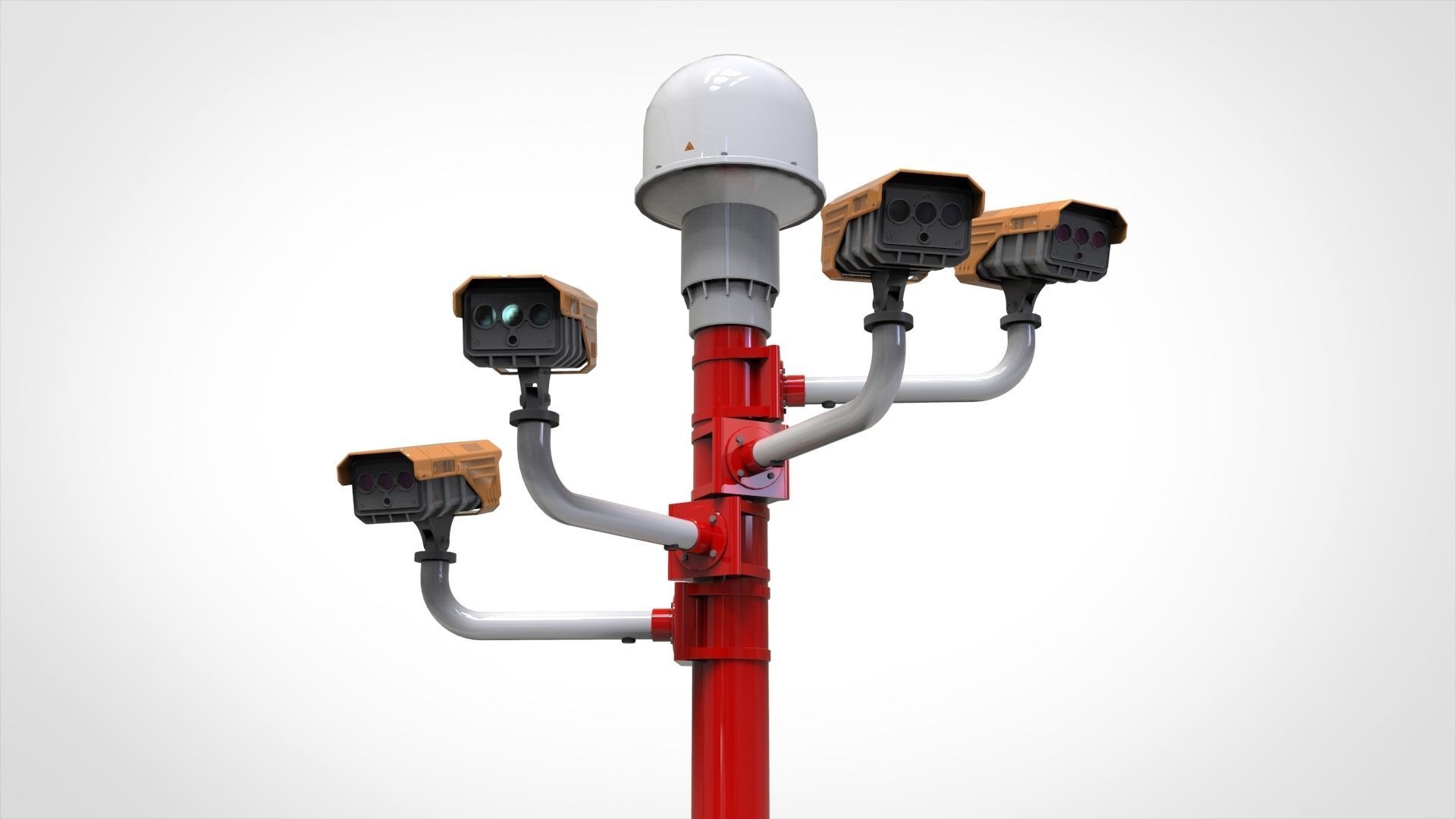 sci fi video surveillance mast 3D model_22
