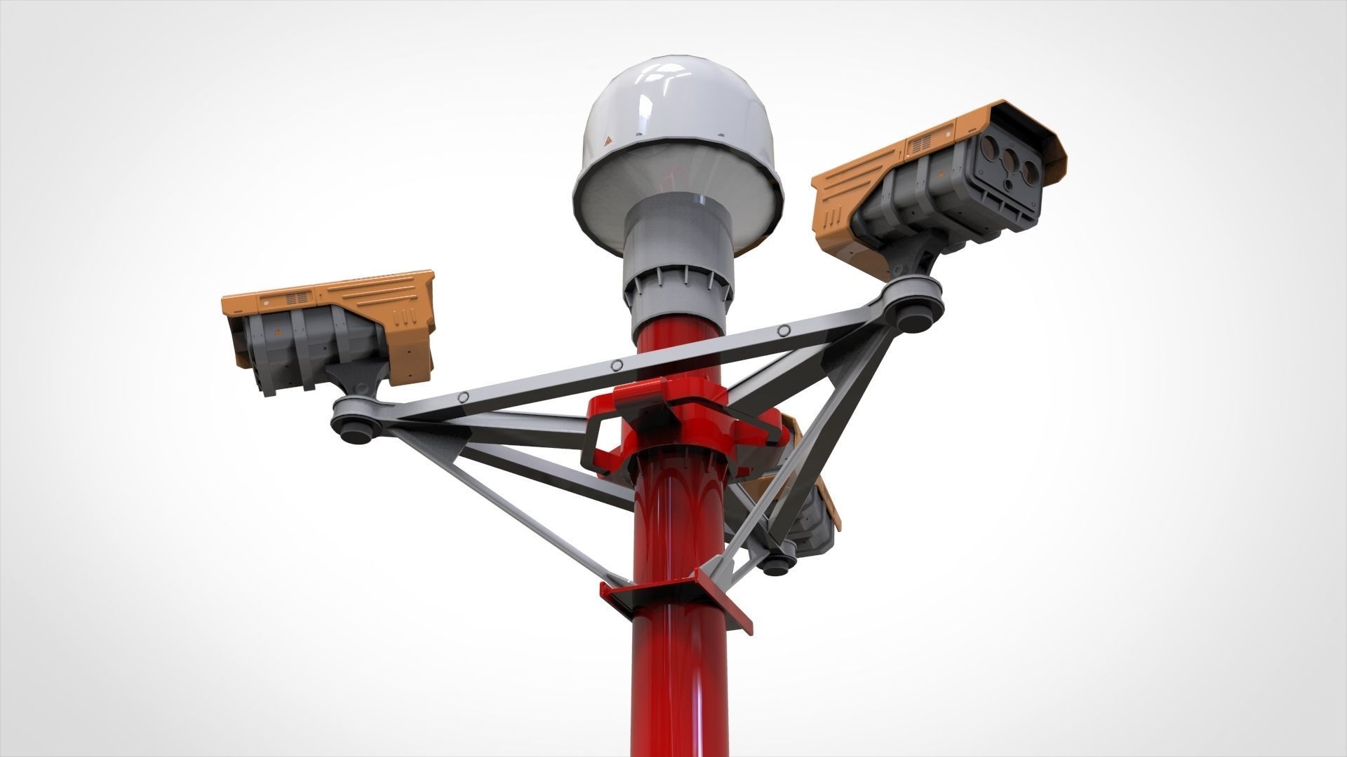 sci fi video surveillance mast 3D model_27