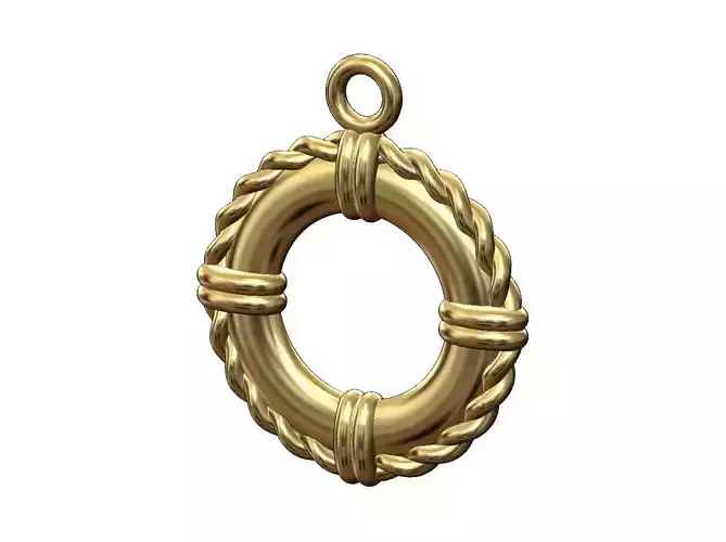 Life buoy pendant and charm 3D print model