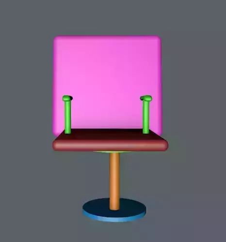 new 3d model chair revolving c4d  animation for games cartoon