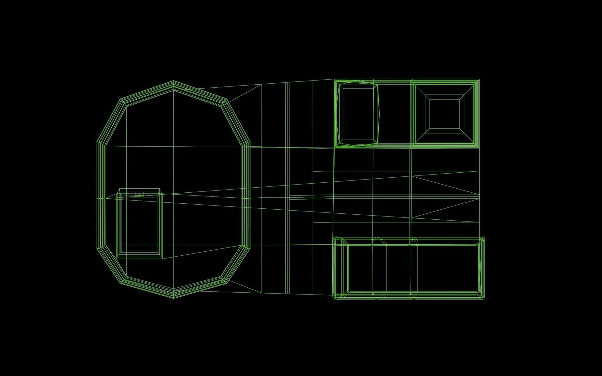 Building city low poly mini-scene 3D print model_7
