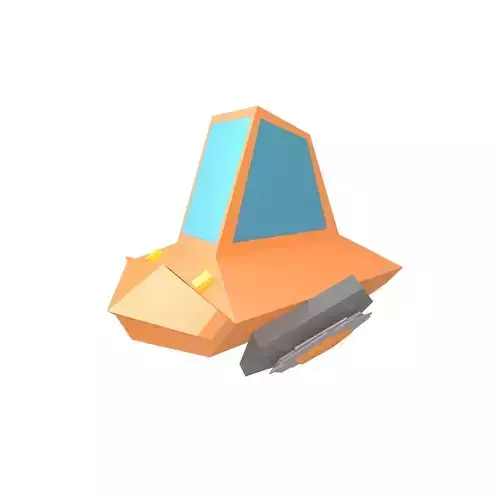 Future Car v1 003 Low-poly 3D model