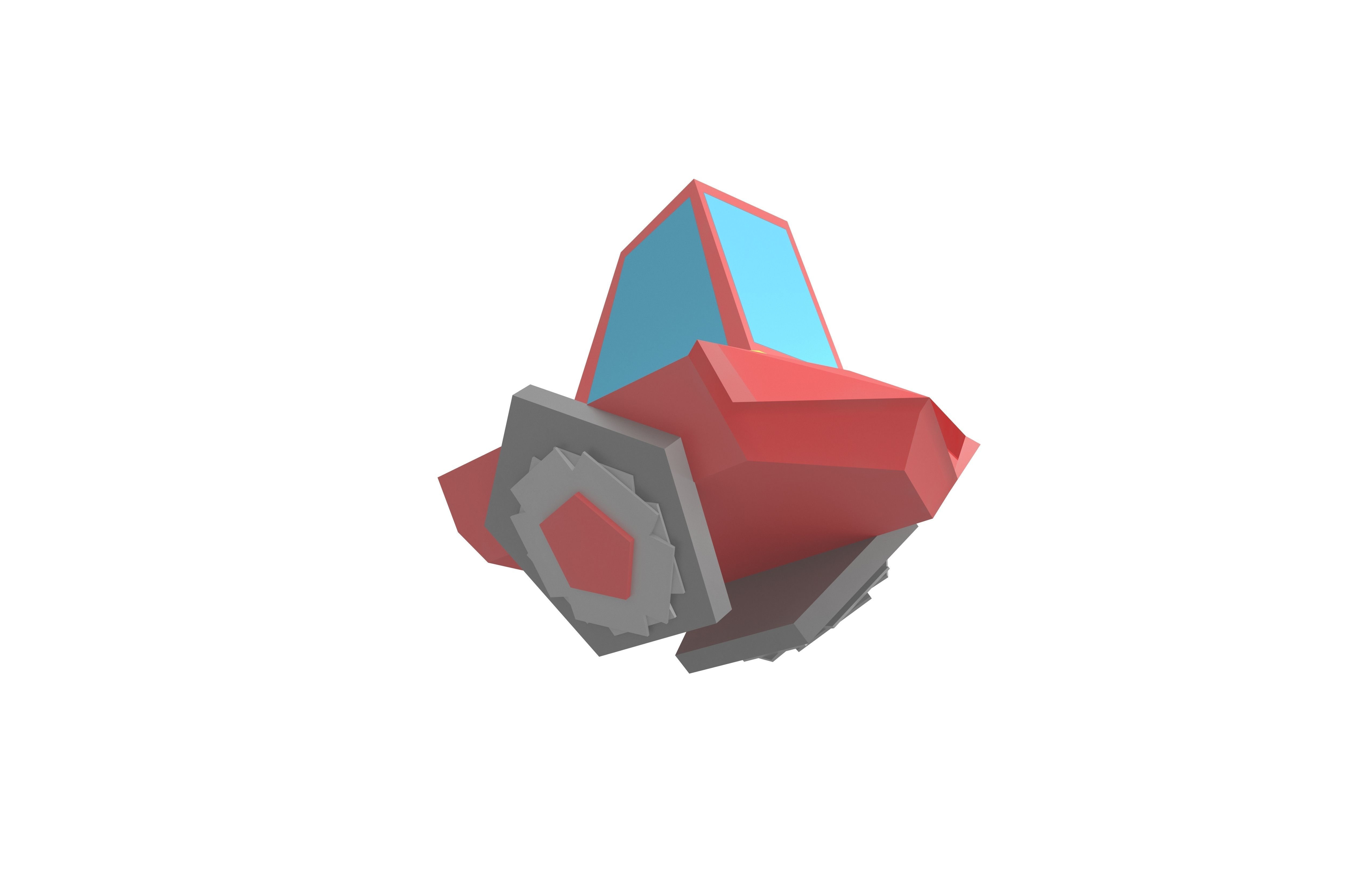 Future Car v1 004 Low-poly 3D model_3