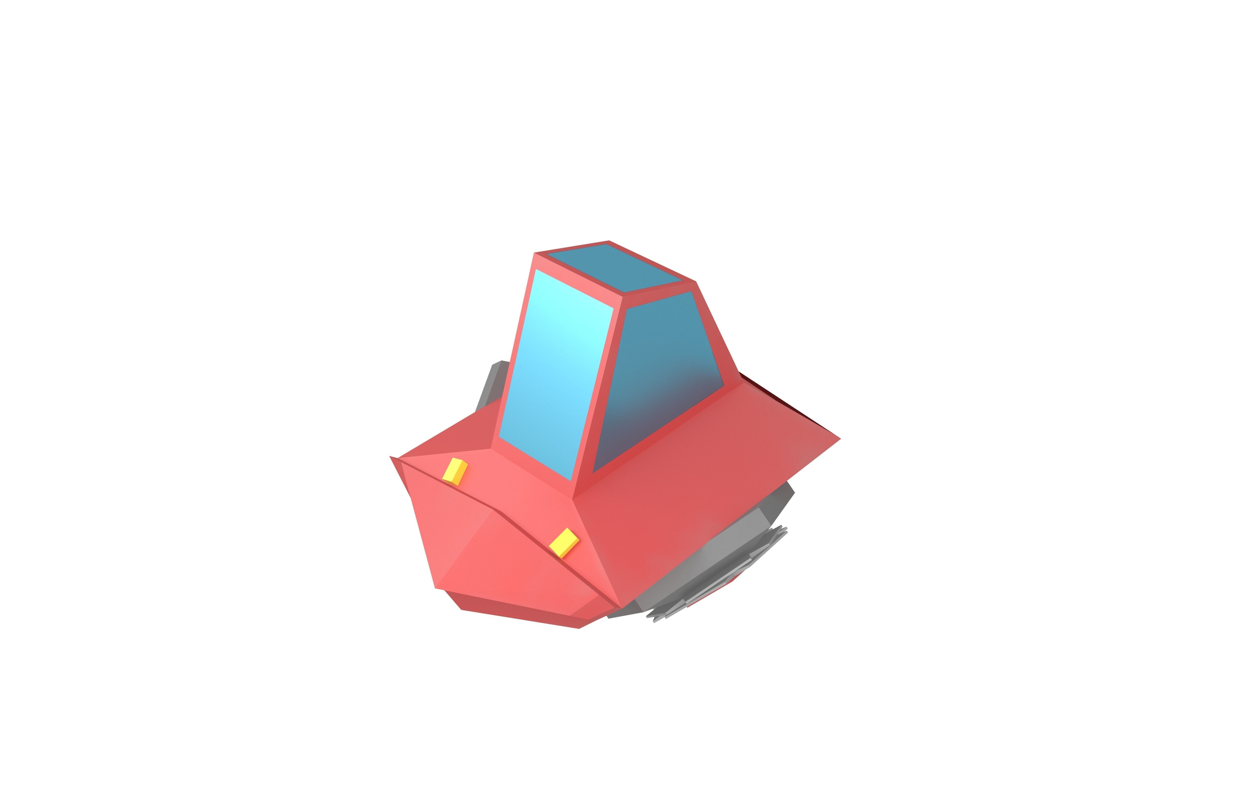 Future Car v1 004 Low-poly 3D model_1