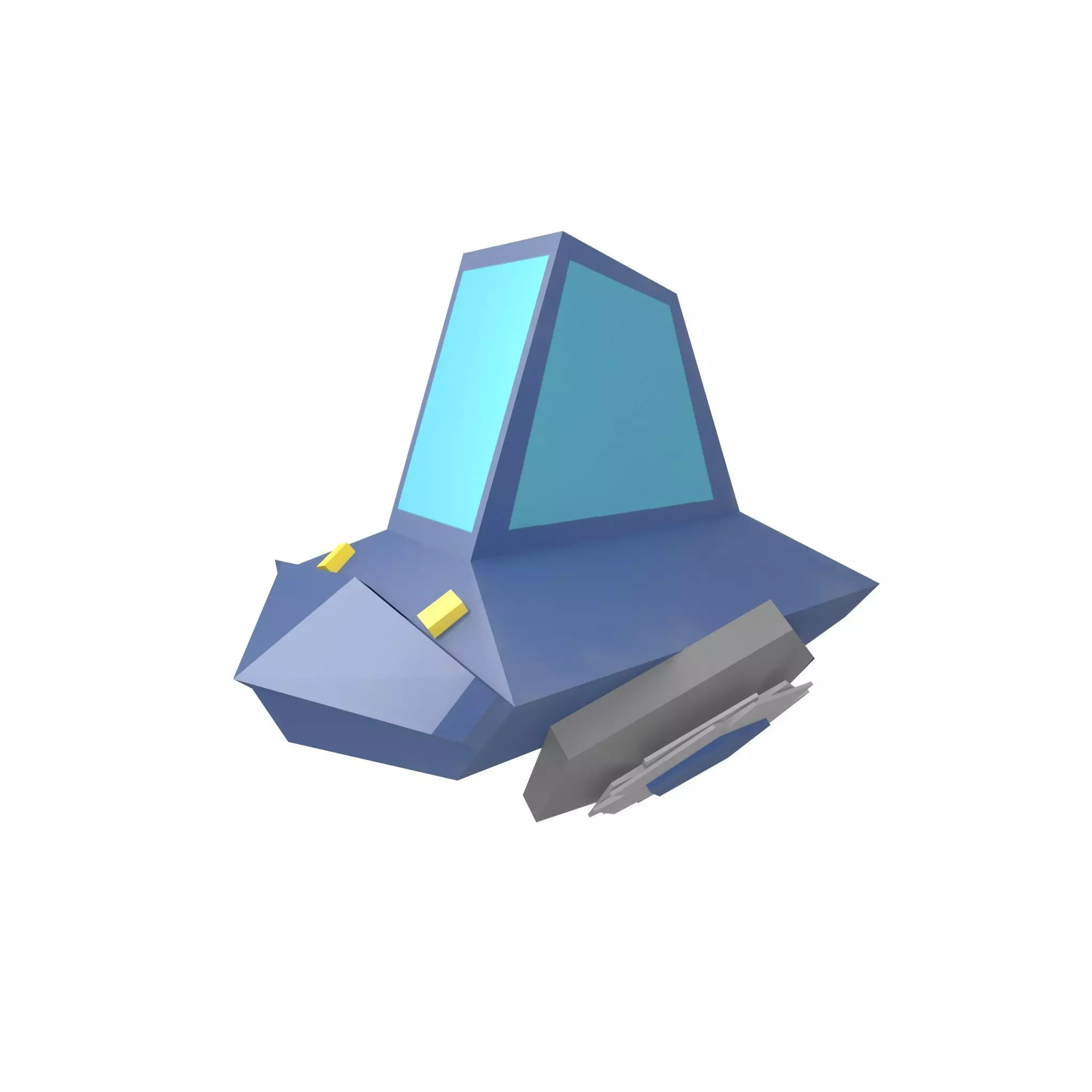 Future Car v1 005 Low-poly 3D model_0