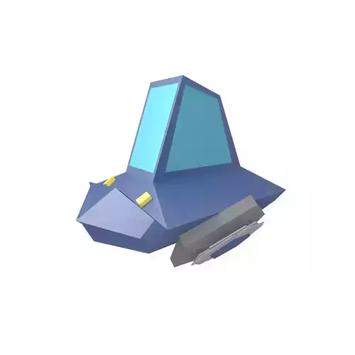 Future Car v1 005 Low-poly 3D model