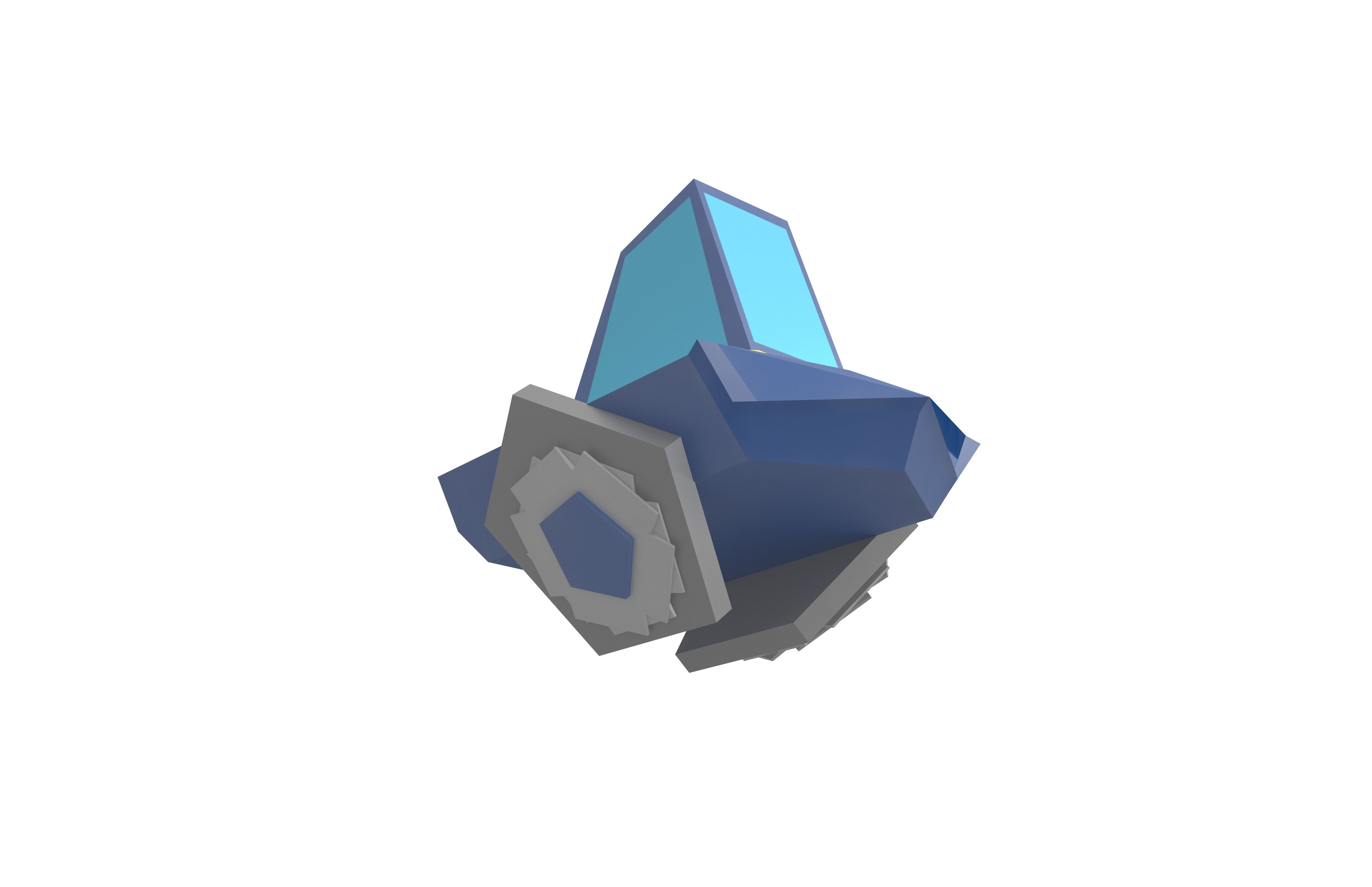 Future Car v1 005 Low-poly 3D model_1