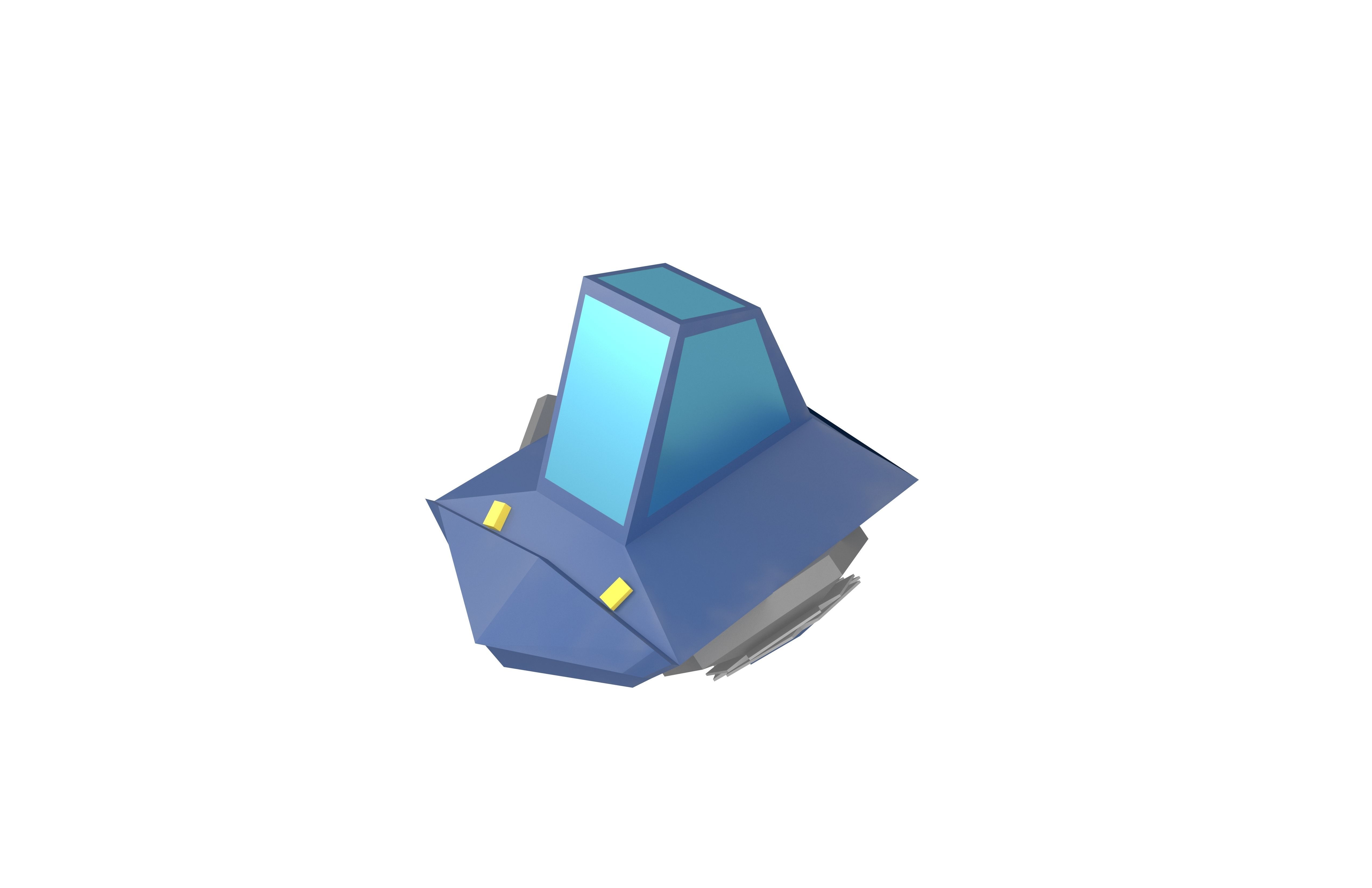 Future Car v1 005 Low-poly 3D model_3