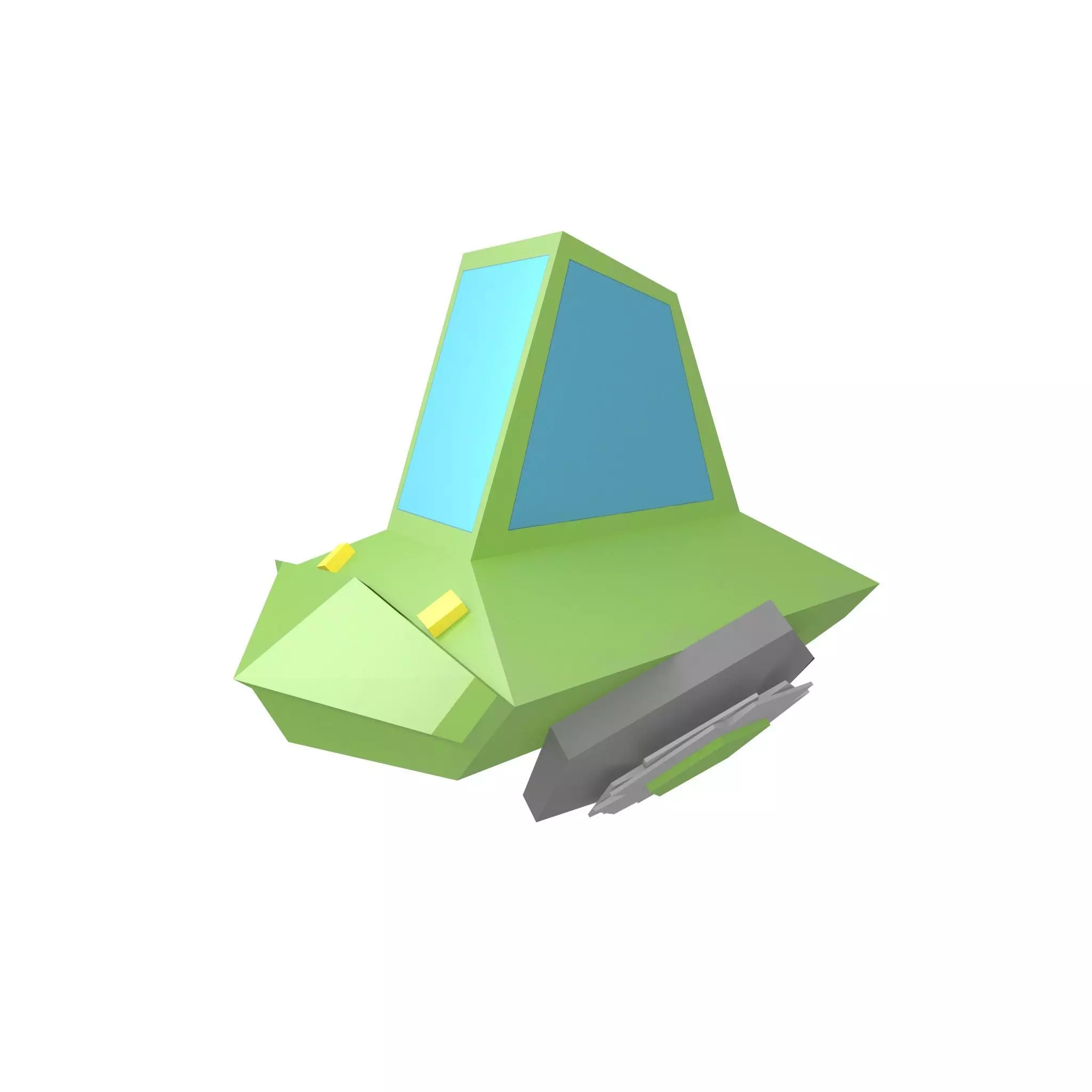 Future Car v1 006 Low-poly 3D model_0