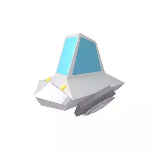 Future Car v1 007 Low-poly 3D model