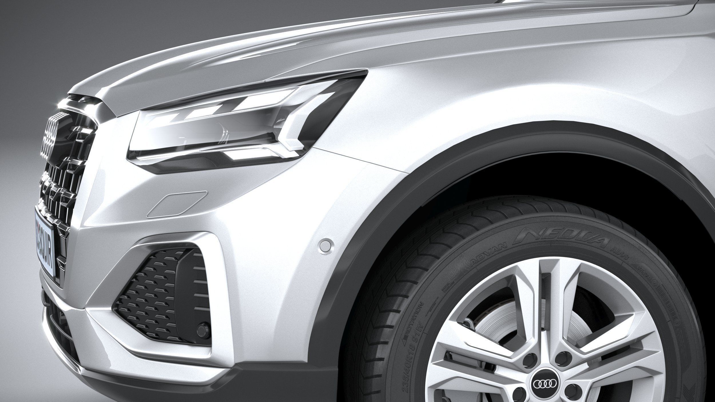 Audi Q2 2021 3D model_2