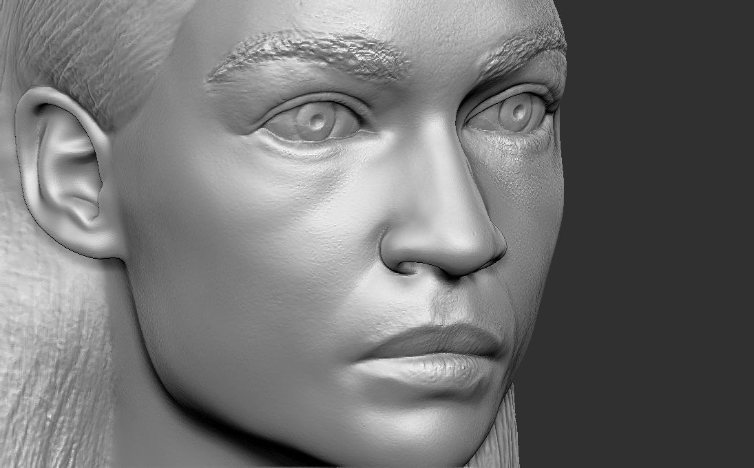 Alexandria Ocasio-Cortez bust ready for full color 3D printing 3D print model_34