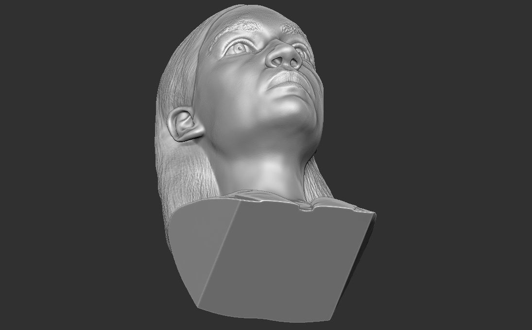 Alexandria Ocasio-Cortez bust ready for full color 3D printing 3D print model_37