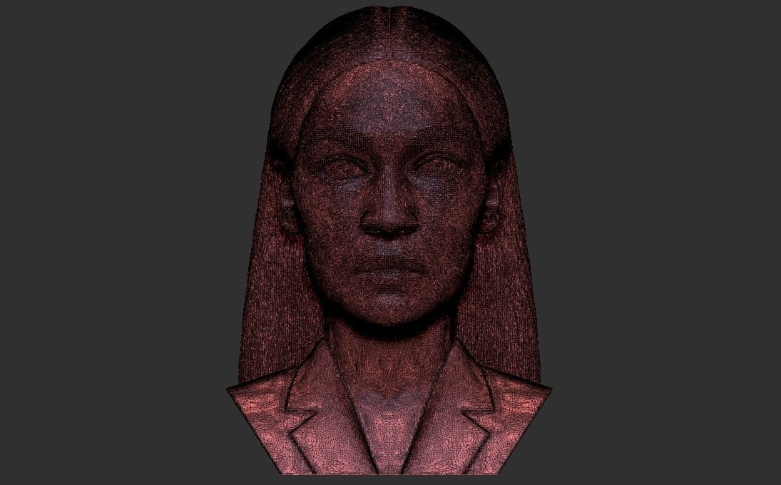 Alexandria Ocasio-Cortez bust ready for full color 3D printing 3D print model_41