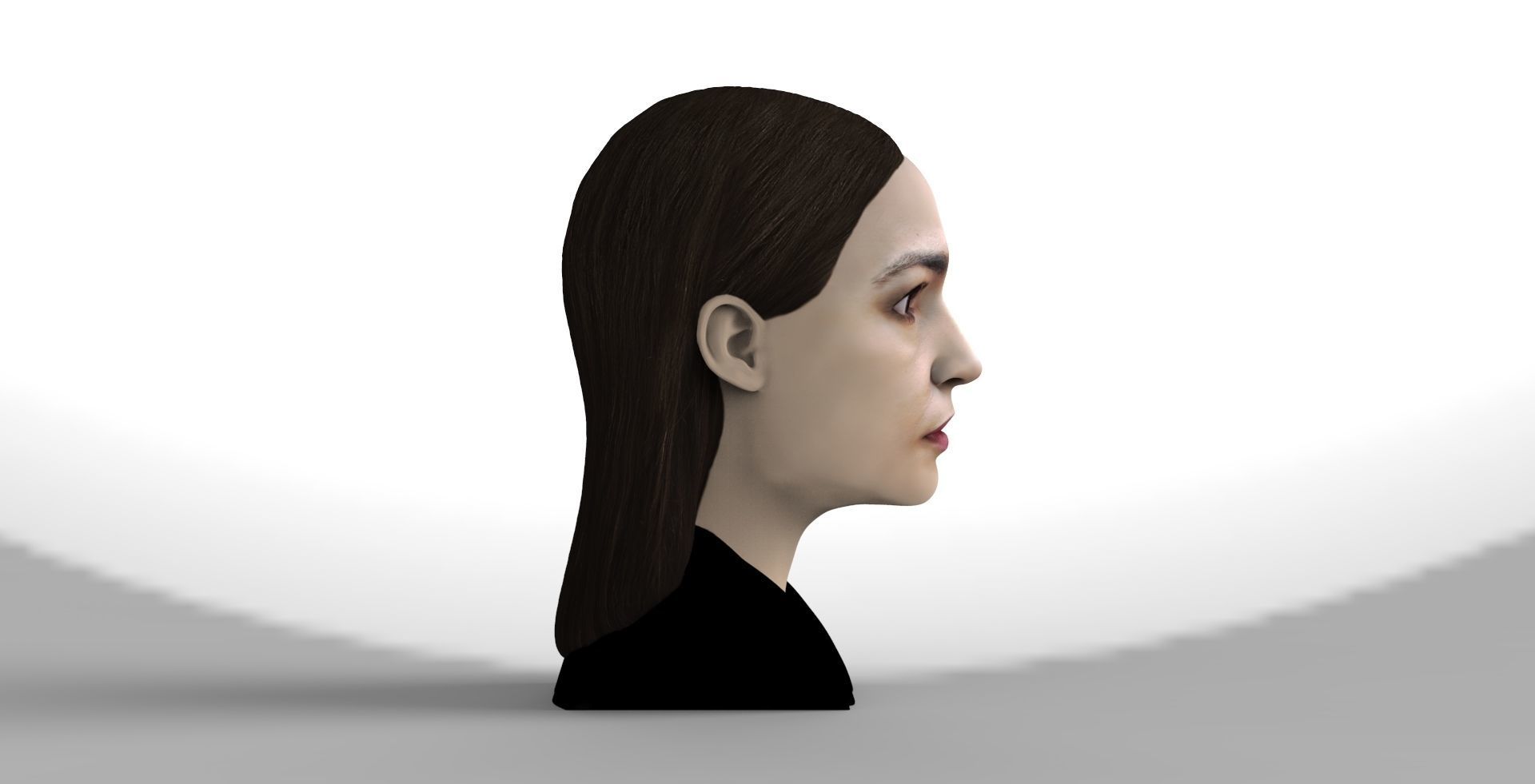 Alexandria Ocasio-Cortez bust ready for full color 3D printing 3D print model_6
