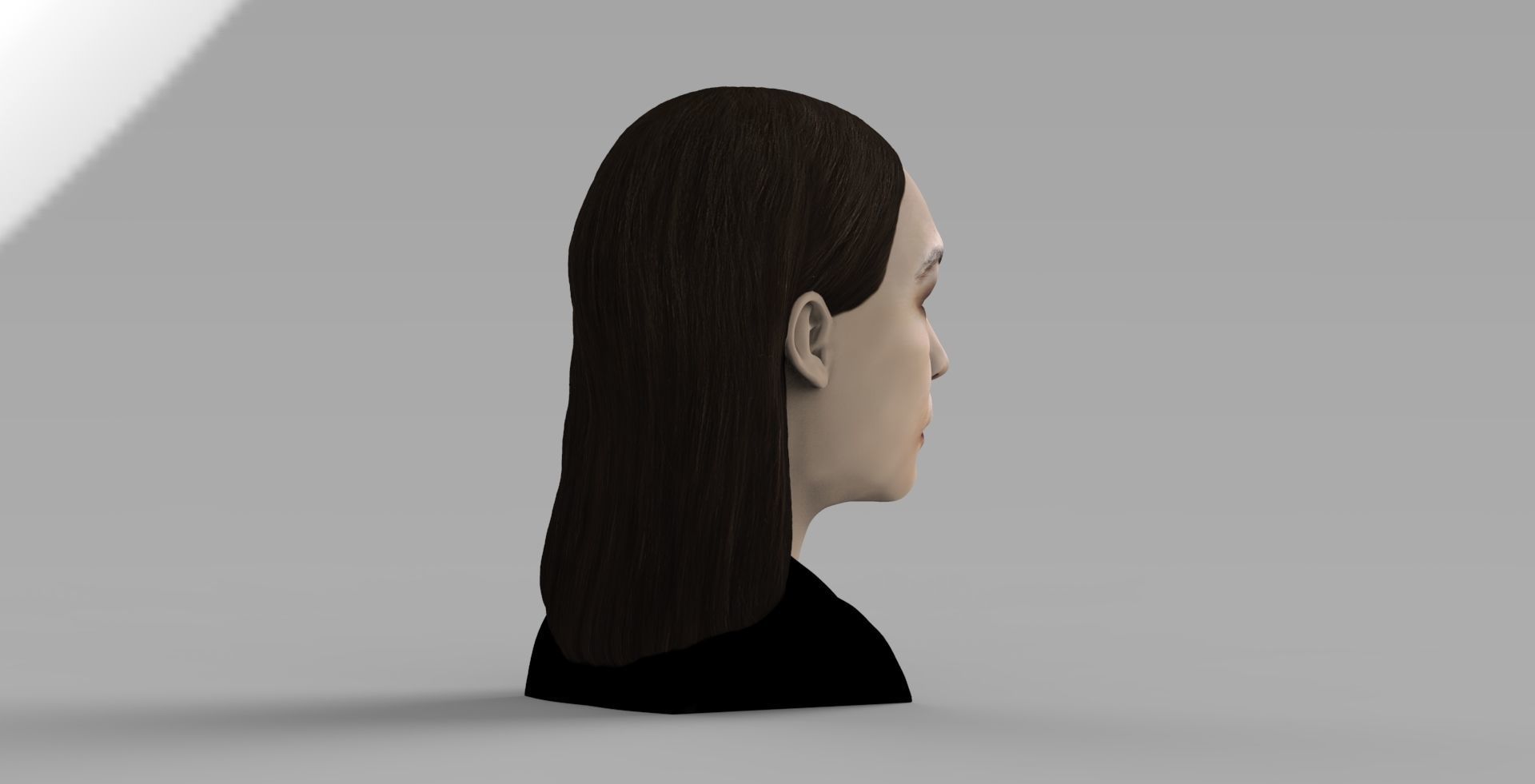 Alexandria Ocasio-Cortez bust ready for full color 3D printing 3D print model_5