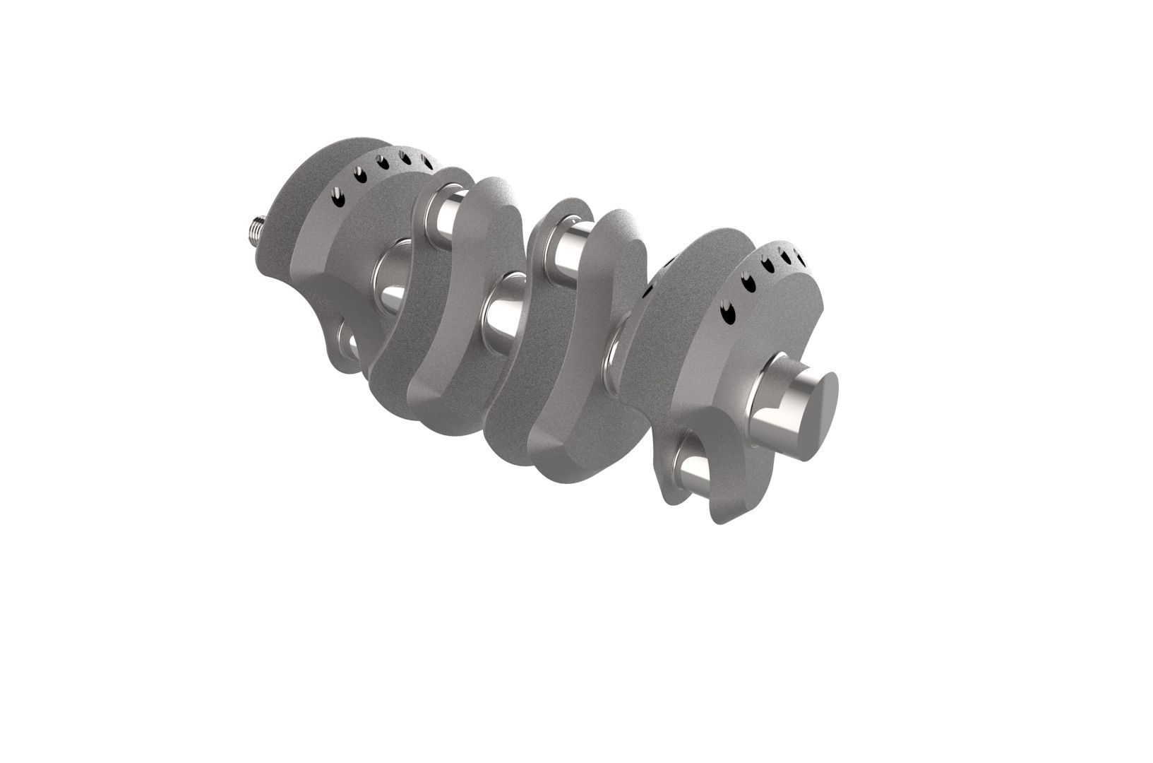 Automotive Crankshaft Part 3D print model_5