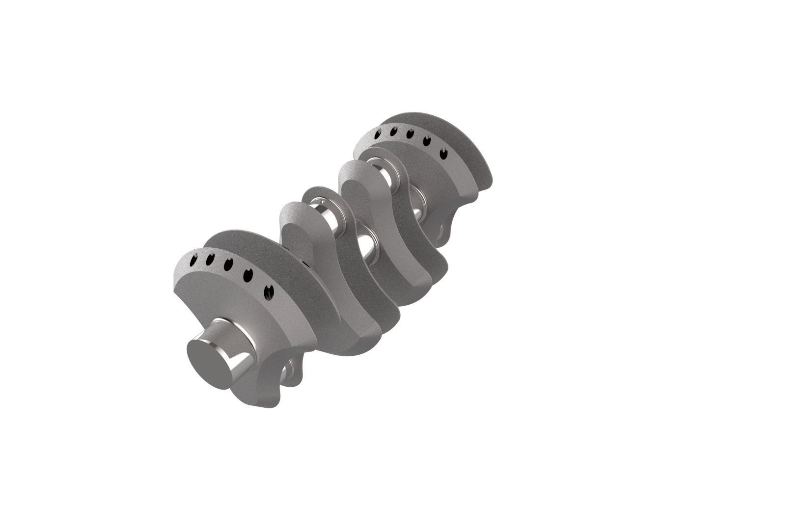 Automotive Crankshaft Part 3D print model_15