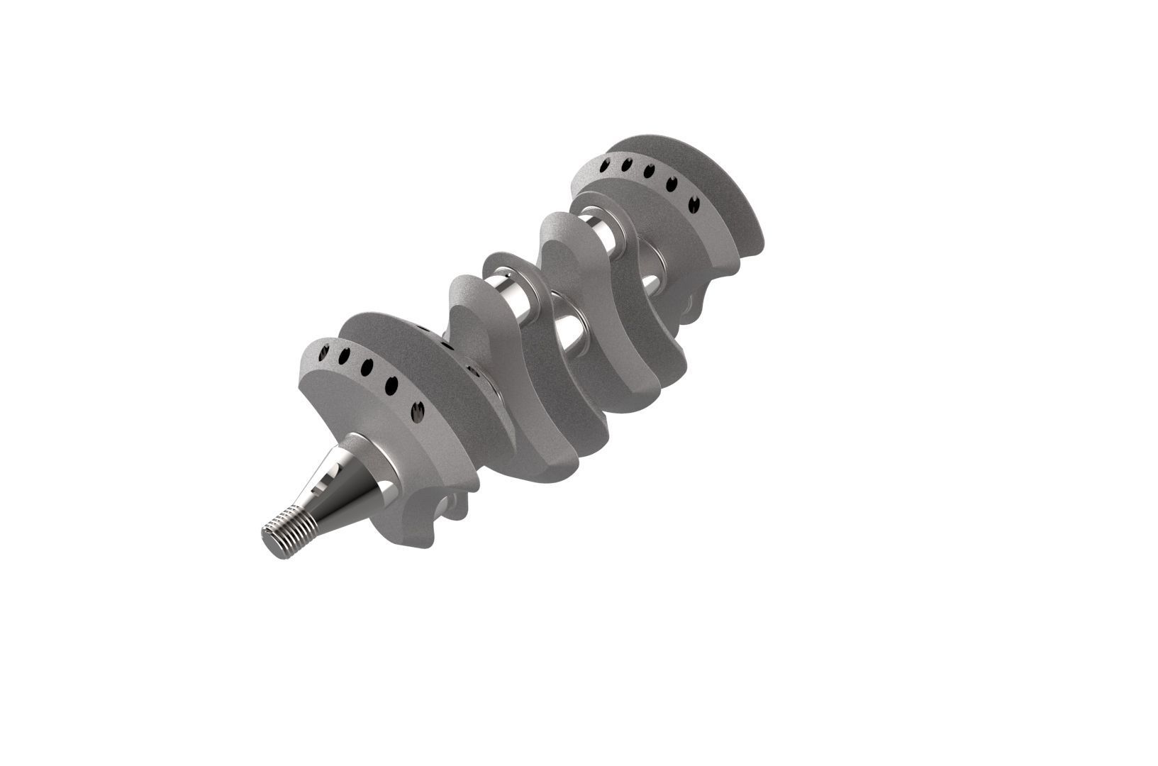 Automotive Crankshaft Part 3D print model_8