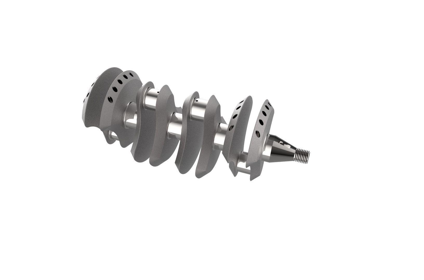 Automotive Crankshaft Part 3D print model_12