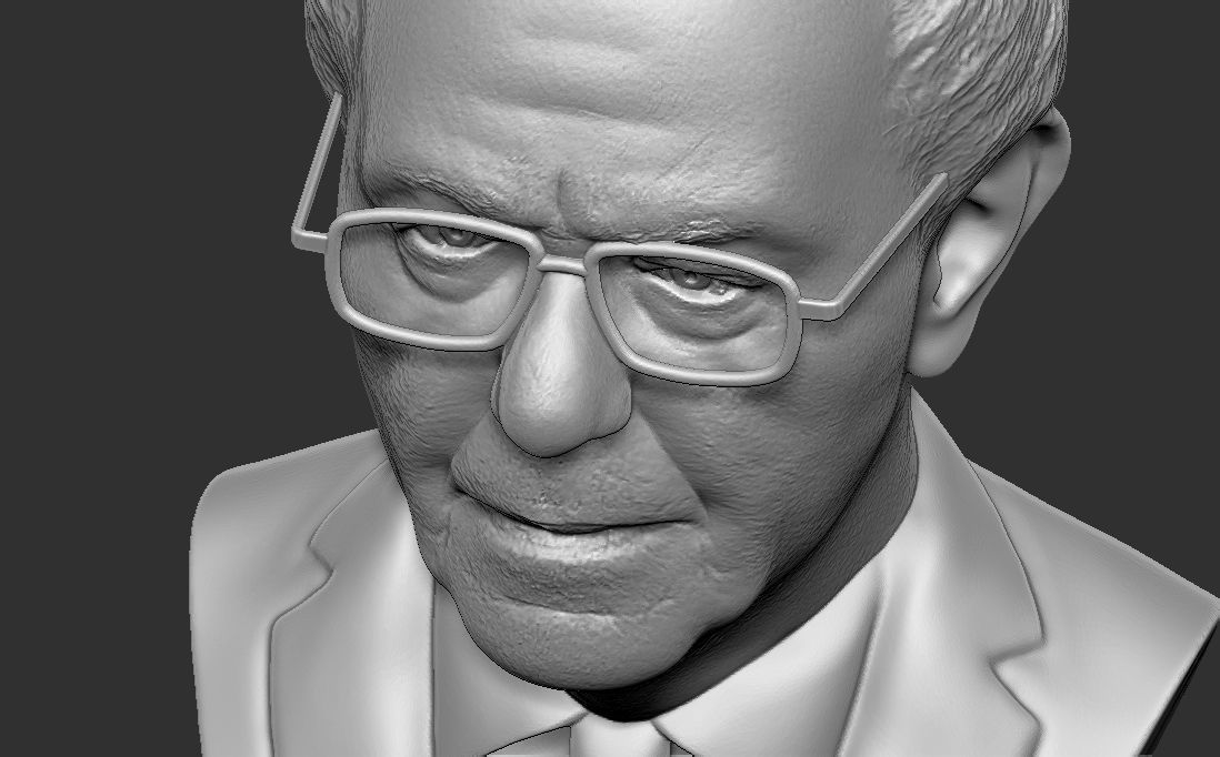 Bernie Sanders bust 3D printing ready stl obj formats 3D print model_20