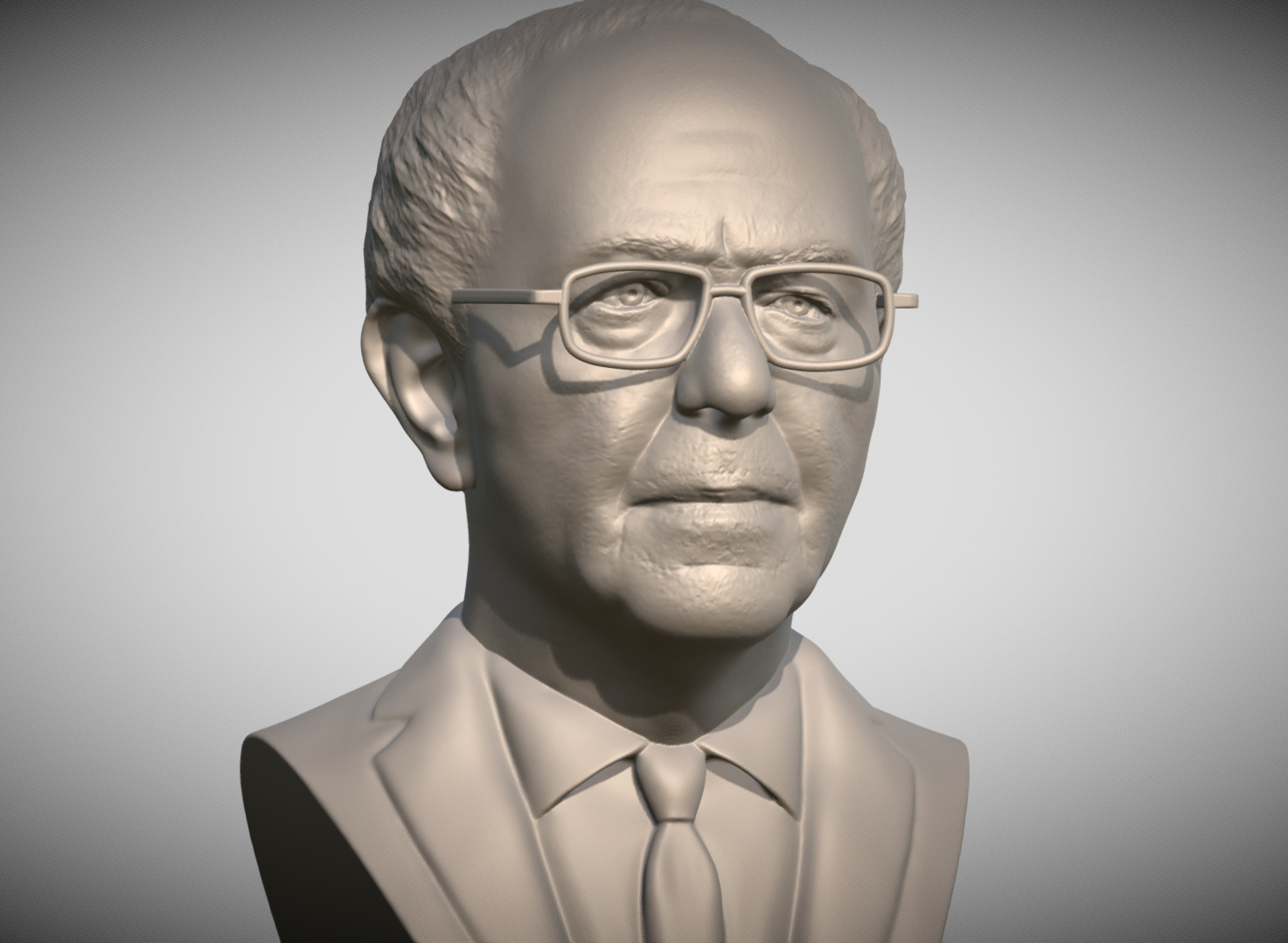 Bernie Sanders bust 3D printing ready stl obj formats 3D print model_3