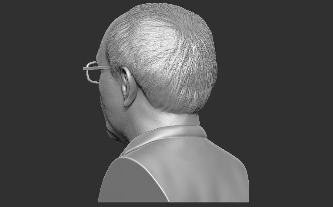 Bernie Sanders bust 3D printing ready stl obj formats 3D print model_10