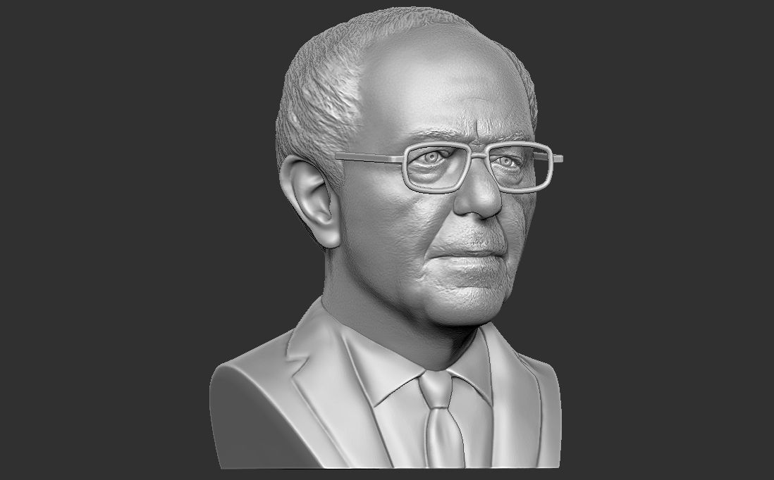 Bernie Sanders bust 3D printing ready stl obj formats 3D print model_15