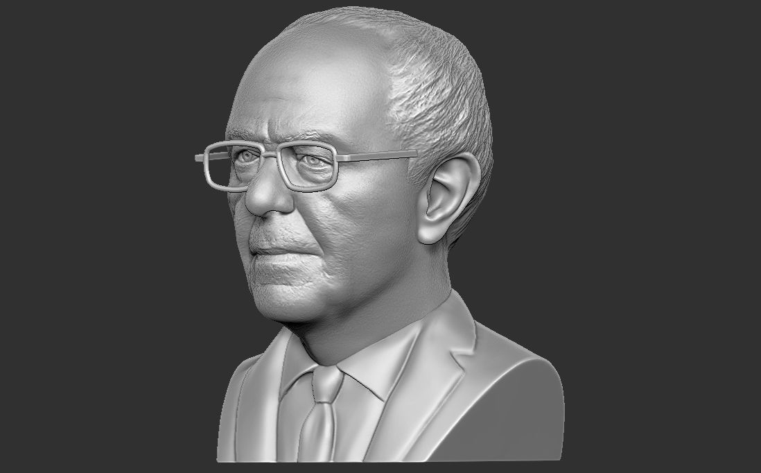 Bernie Sanders bust 3D printing ready stl obj formats 3D print model_7