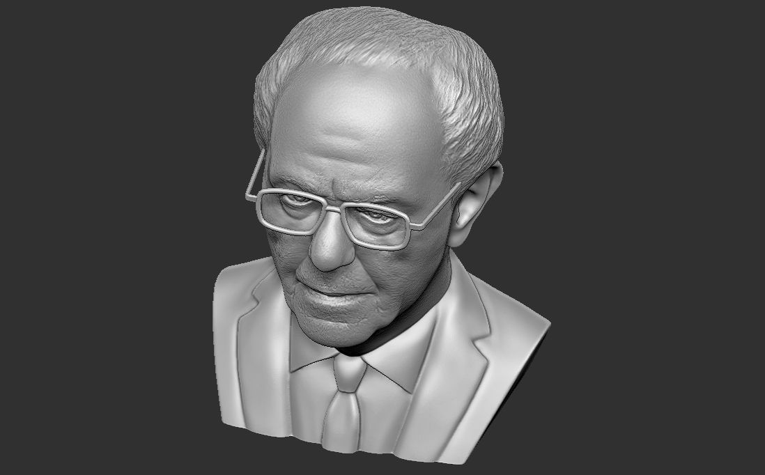 Bernie Sanders bust 3D printing ready stl obj formats 3D print model_25