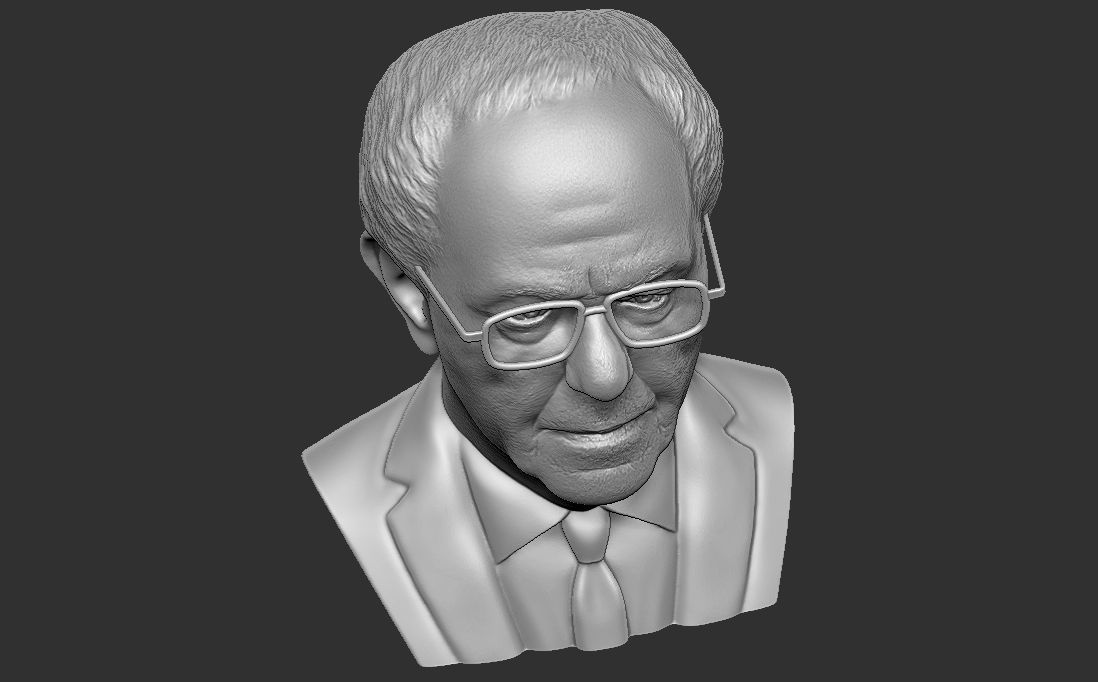 Bernie Sanders bust 3D printing ready stl obj formats 3D print model_24