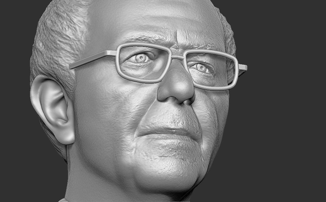 Bernie Sanders bust 3D printing ready stl obj formats 3D print model_21