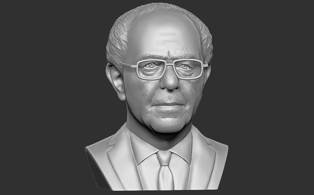 Bernie Sanders bust 3D printing ready stl obj formats 3D print model_16