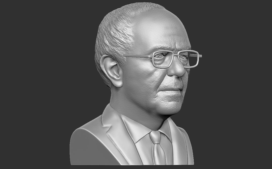 Bernie Sanders bust 3D printing ready stl obj formats 3D print model_14