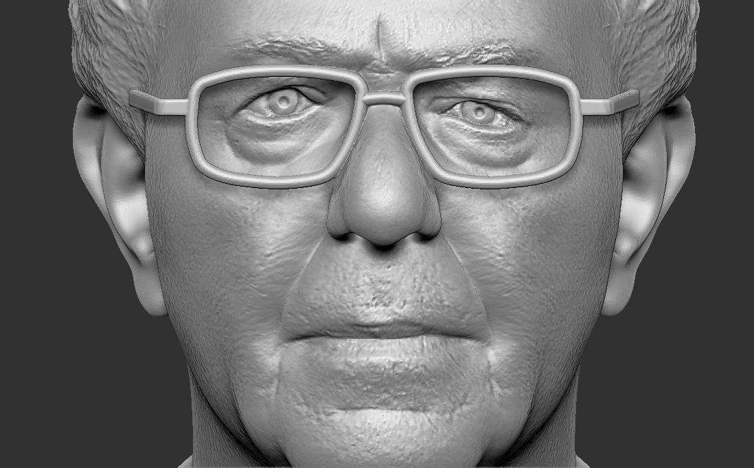 Bernie Sanders bust 3D printing ready stl obj formats 3D print model_17
