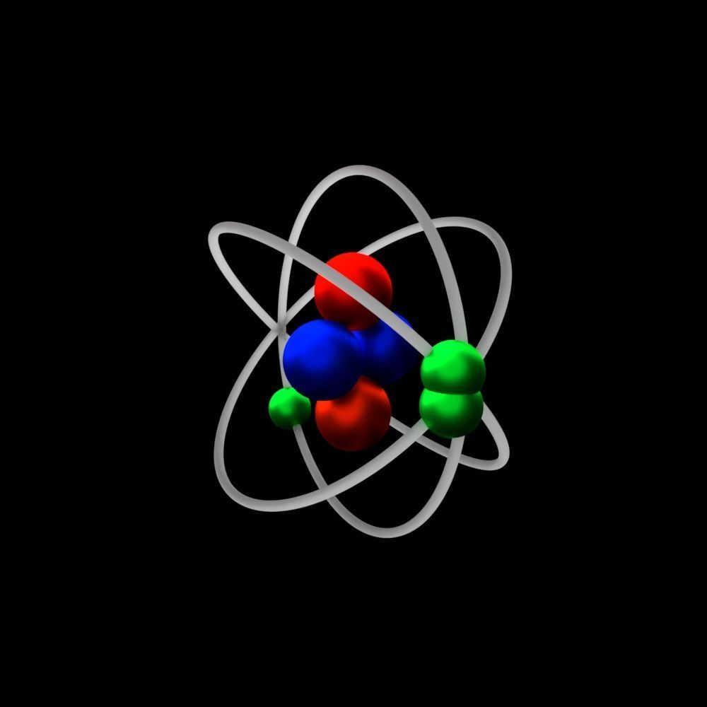3D animated Atom modle 3D model_3