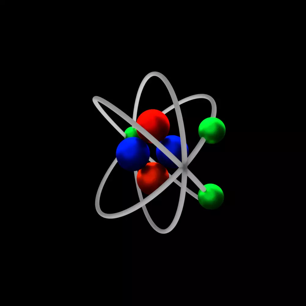3D animated Atom modle 3D model_0