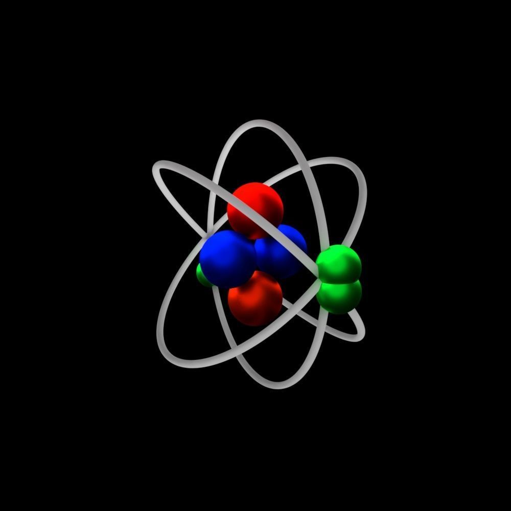 3D animated Atom modle 3D model_2