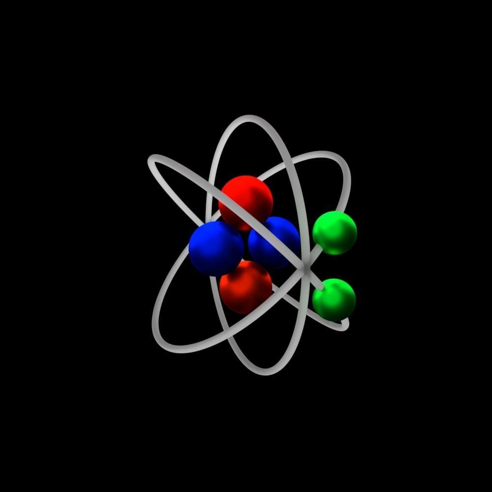 3D animated Atom modle 3D model_1