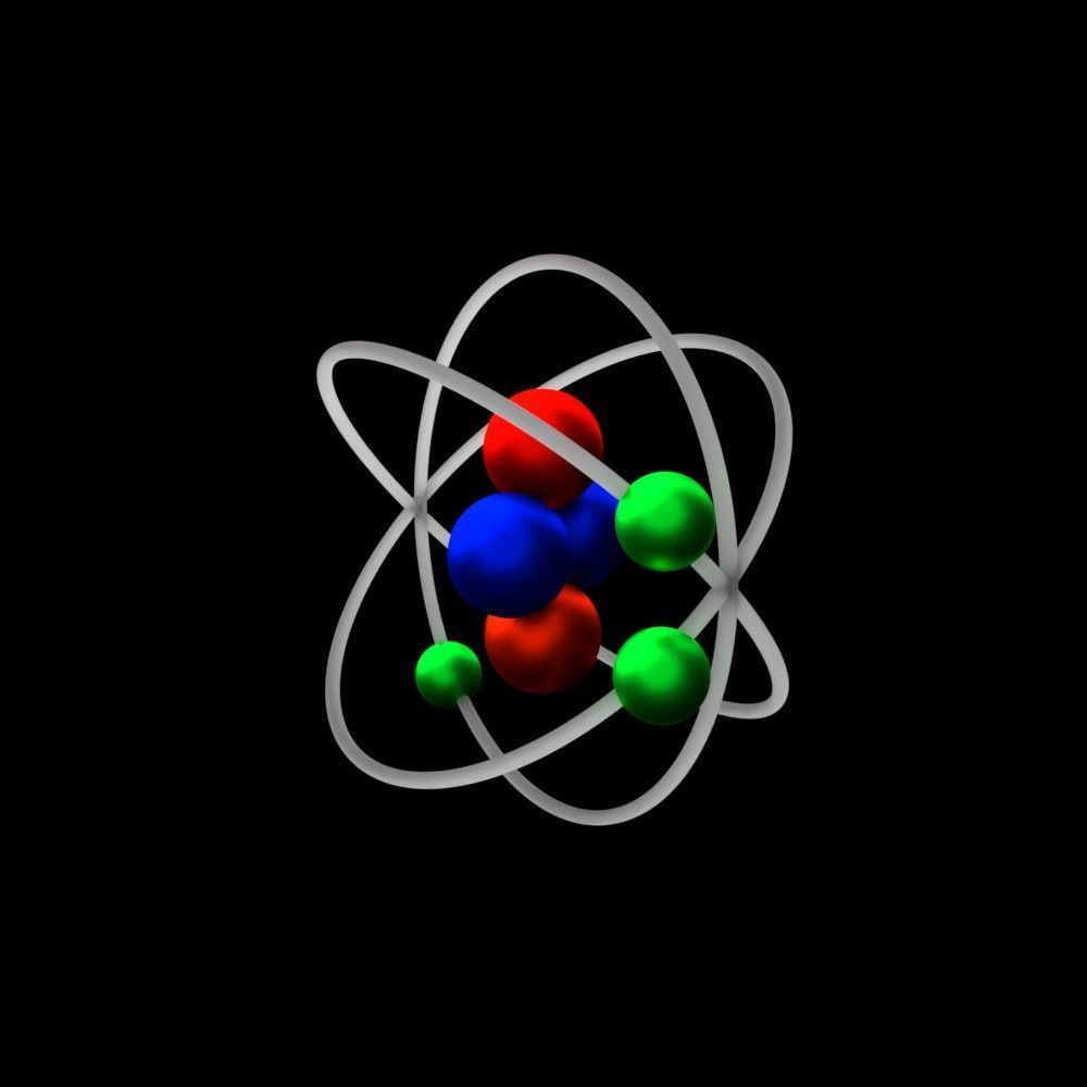 3D animated Atom modle 3D model_4
