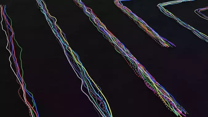 Floor Wires Cables Asset Pack 3D model