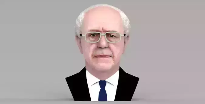 Bernie Sanders bust ready for full color 3D printing 3D print model